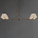 Dunbridge 4 Light 62 inch Weathered Brass Linear Pendant Ceiling Light