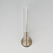 Flambeau 1 Light 5 inch Black and Antique Brass ADA Wall Sconce Wall Light in Clear