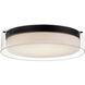 Duo LED 16 inch Black Flush Mount Ceiling Light
