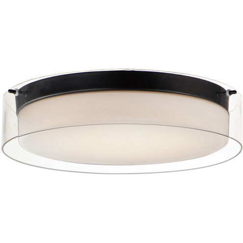 Duo LED 16 inch Black Flush Mount Ceiling Light