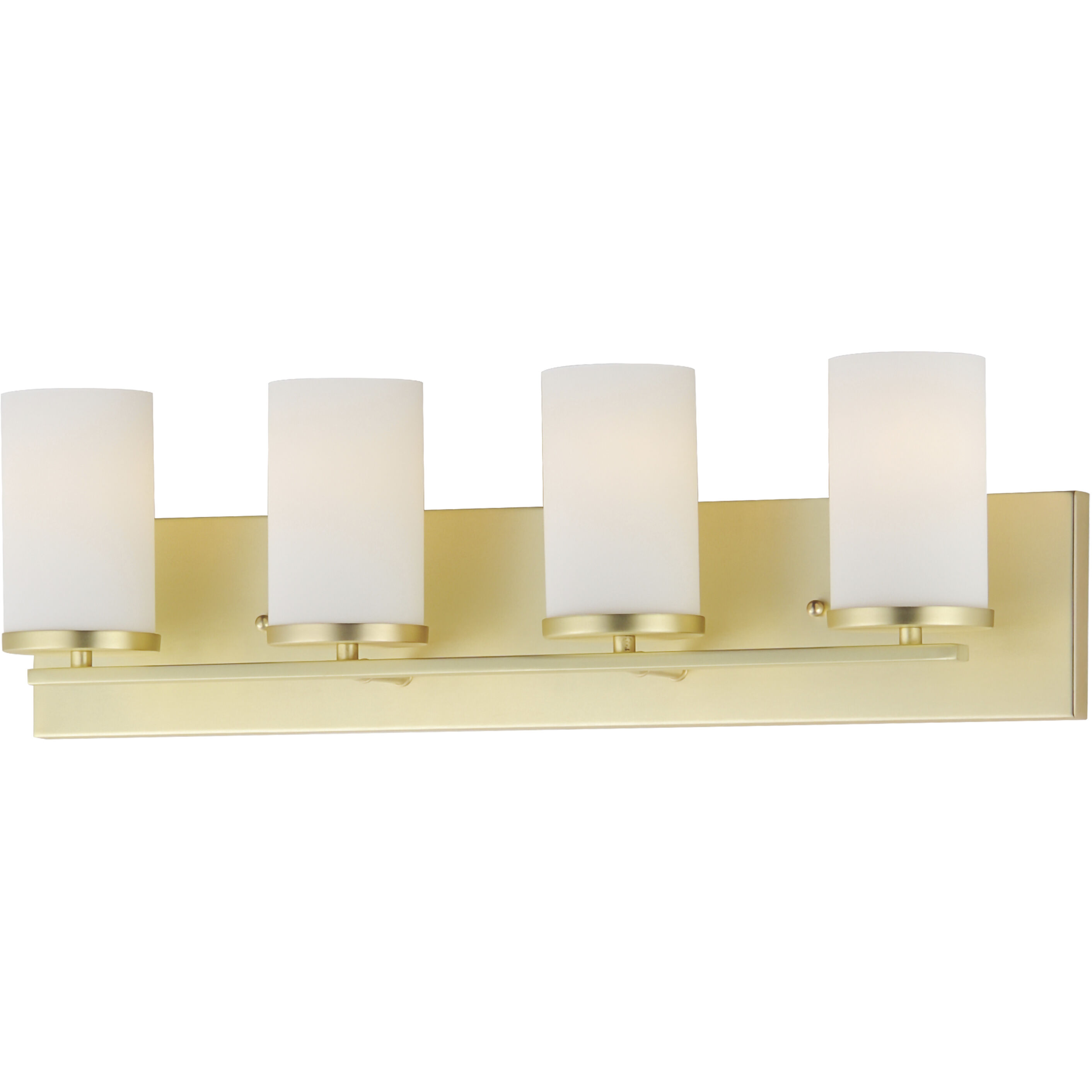 Lateral 4 Light 30 inch Satin Brass Bath Vanity Wall Light