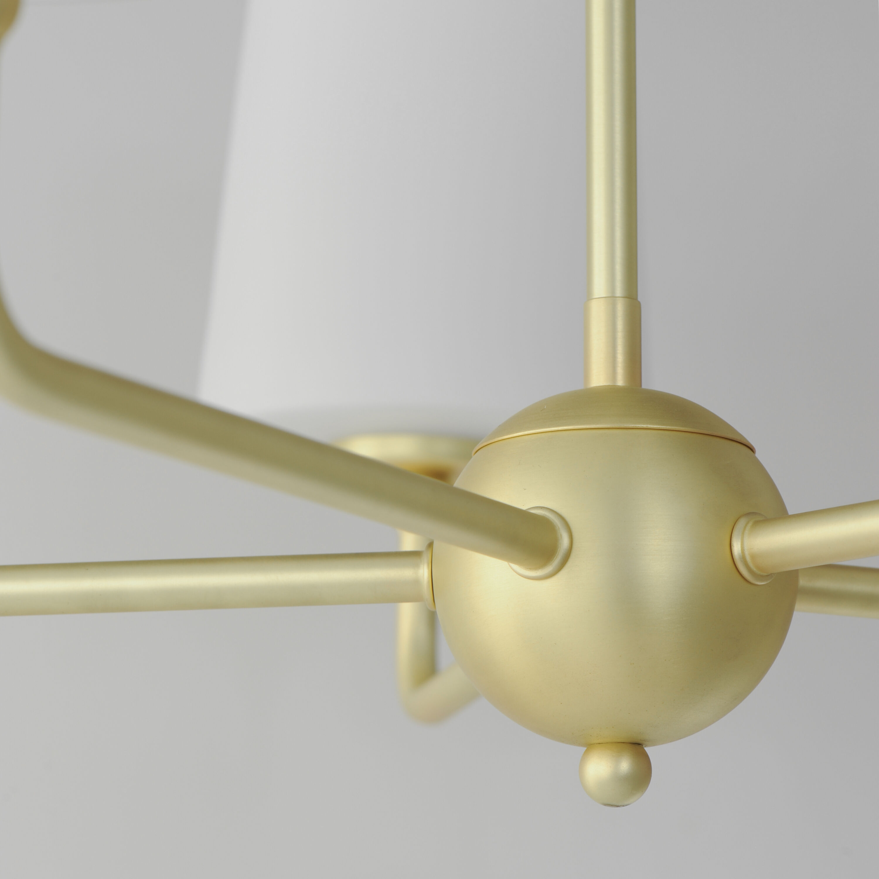 Bristol 5 Light 27 inch Satin Brass Single-Tier Chandelier Ceiling Light