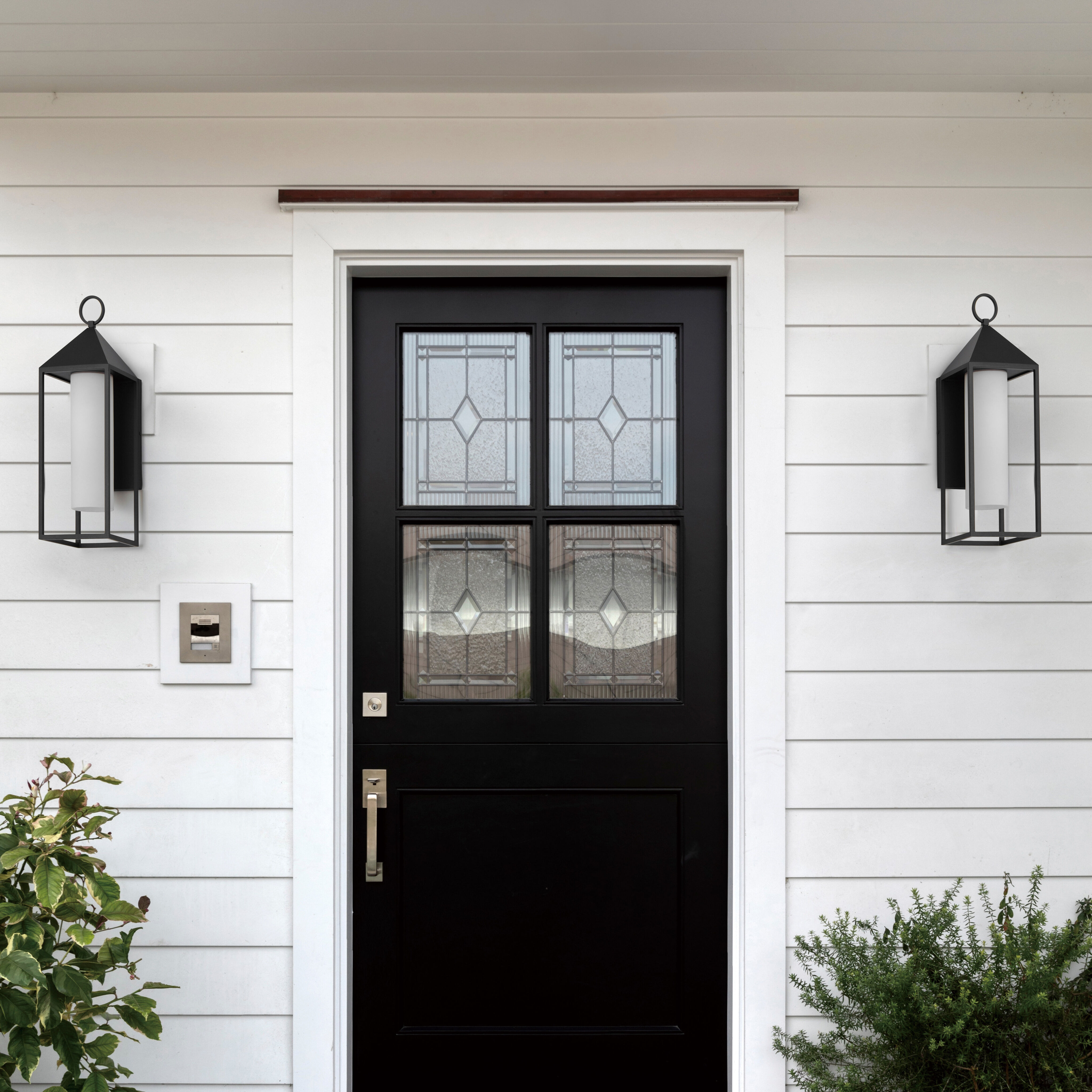 Aldous 1 Light 20.75 inch Black Outdoor Wall Mount