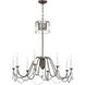 Plumette 8 Light 36 inch Chestnut Bronze Chandelier Ceiling Light