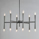 Rome 12 Light 29.25 inch Black Chandelier Ceiling Light