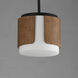 Draughtsman 2 Light 10 inch Walnut and Black Flush Mount Ceiling Light in Satin White