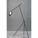 Scan 60.5 inch 6.5 watt Black and Satin Brass Floor Lamp Portable Light