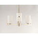 Dart 3 Light 22.25 inch Satin Nickel Mini Chandelier Ceiling Light