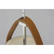 Nordic 1 Light 14.25 inch Tan Leather and White Single Pendant Ceiling Light