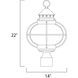 Portsmouth 3 Light 22 inch Oil Rubbed Bronze Outdoor Pole/Post Mount