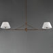 Dunbridge 2 Light 62 inch Weathered Brass Linear Pendant Ceiling Light