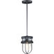 Breakwater 1 Light 7 inch Black Semi-Flush Mount Ceiling Light