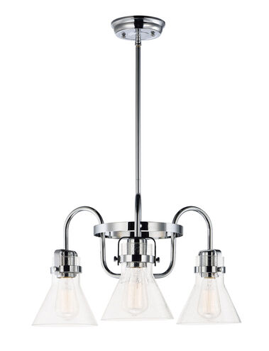 Seafarer 3 Light 22 inch Polished Chrome Single-Tier Chandelier Ceiling Light in Without Bulb