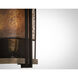 Boundry 2 Light Black and Barn Wood and Antique Brass Wall Sconce Wall Light