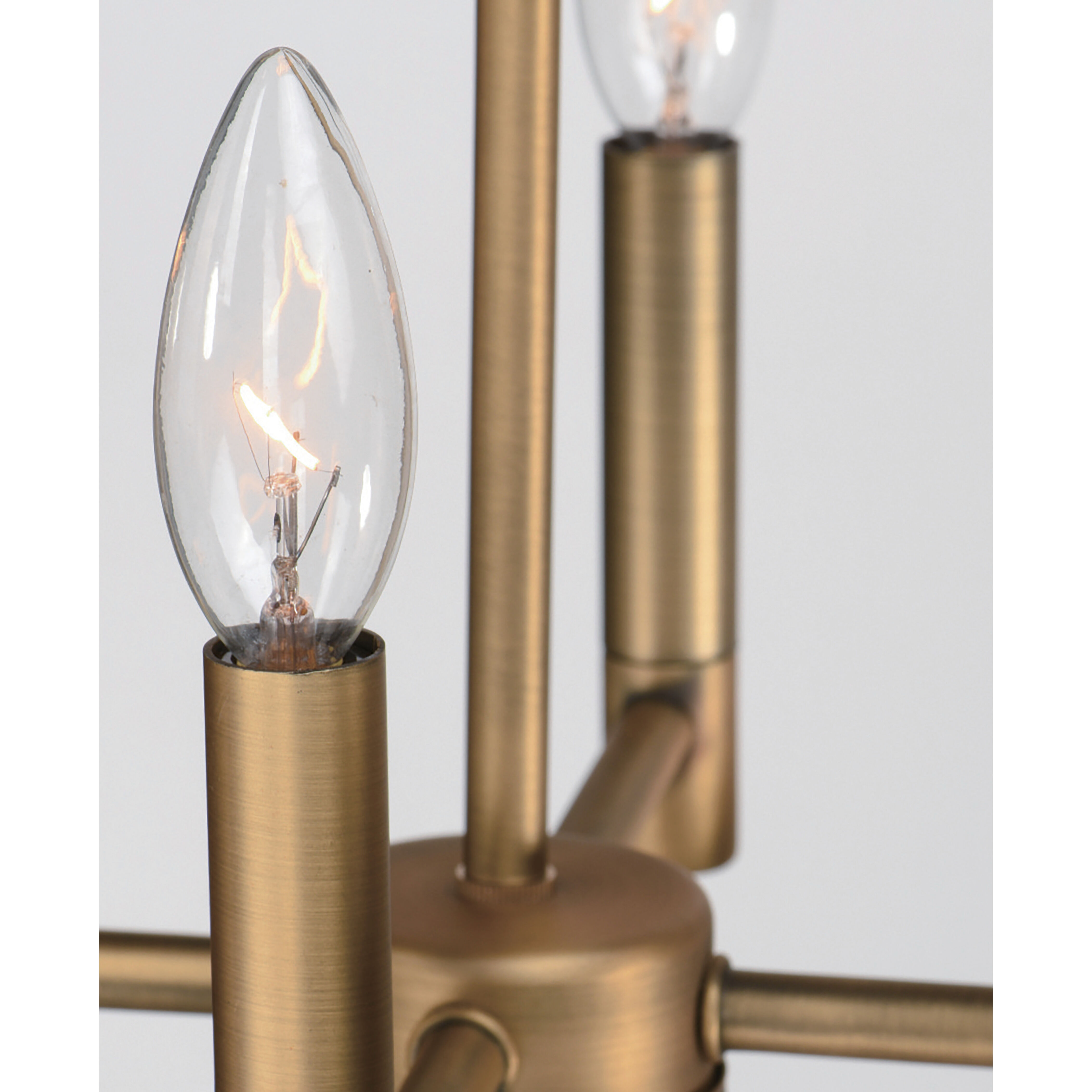 Vector 4 Light 19 inch Weathered Oak/Antique Brass Single Pendant Ceiling Light