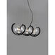 Curlicue 3 Light 7 inch Black and Polished Nickel Multi-Light Pendant Ceiling Light