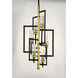 Flambeau 6 Light 14 inch Black/Antique Brass Chandelier Ceiling Light