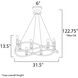 Entwine 8 Light 36.75 inch Golden Silver Single-Tier Chandelier Ceiling Light