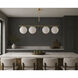Vesper 4 Light 47.5 inch Satin Brass and Black Linear Pendant Ceiling Light