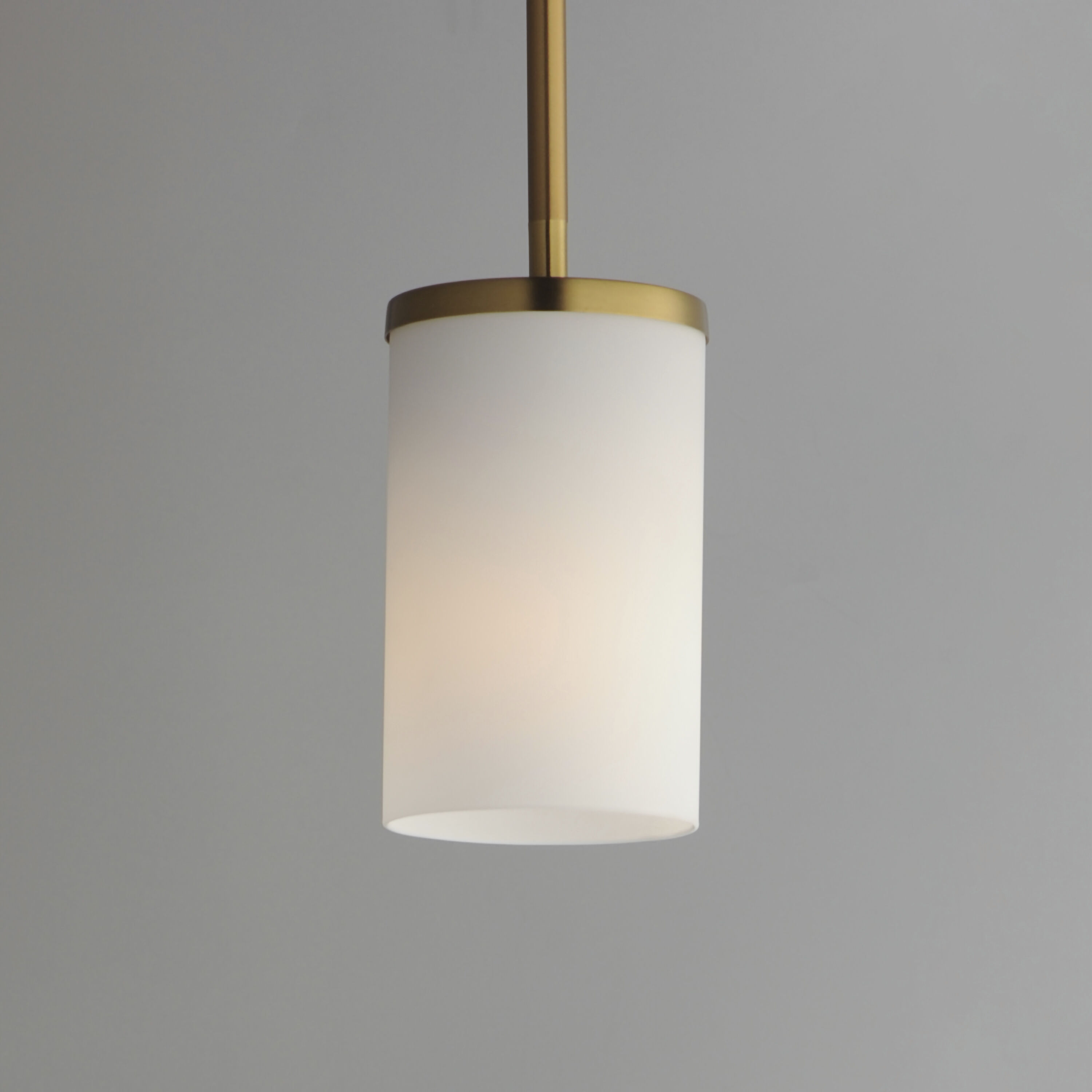 Lateral 1 Light 4.75 inch Satin Brass Single Pendant Ceiling Light in Satin White
