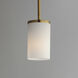 Lateral 1 Light 4.75 inch Satin Brass Single Pendant Ceiling Light in Satin White