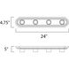 Essentials - 712x 4 Light 24 inch Satin Nickel Bath Light Wall Light