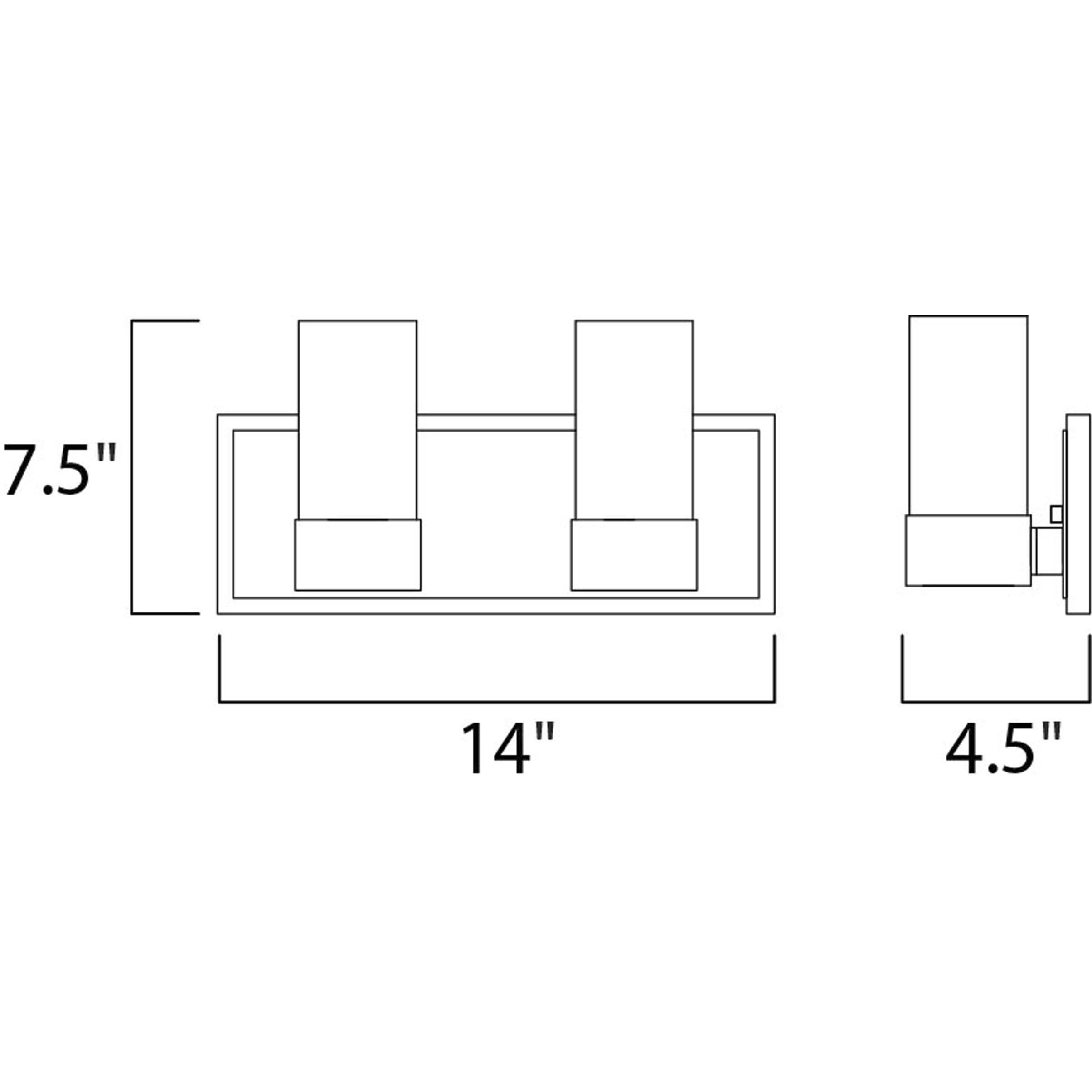 Silo LED 14 inch Polished Chrome Bath Vanity Wall Light