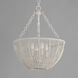 Cestino 4 Light 21 inch Weathered White Invert Bowl Pendant Ceiling Light
