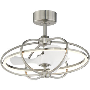 Corona Fan 21.75 inch Satin Nickel Fandelight