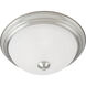 Essentials - 584x 2 Light 13.5 inch Satin Nickel Flush Mount Ceiling Light in Marble