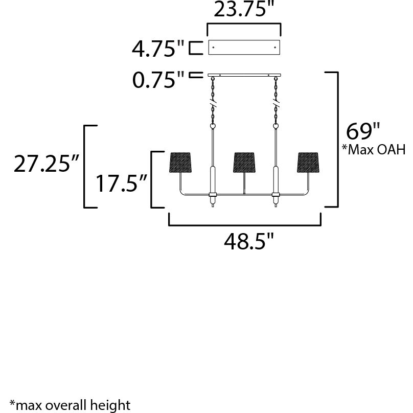 Bozeman Linear Pendant Ceiling Light