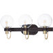 Bauhaus LED 23 inch Bronze and Satin Brass Bath Vanity Wall Light