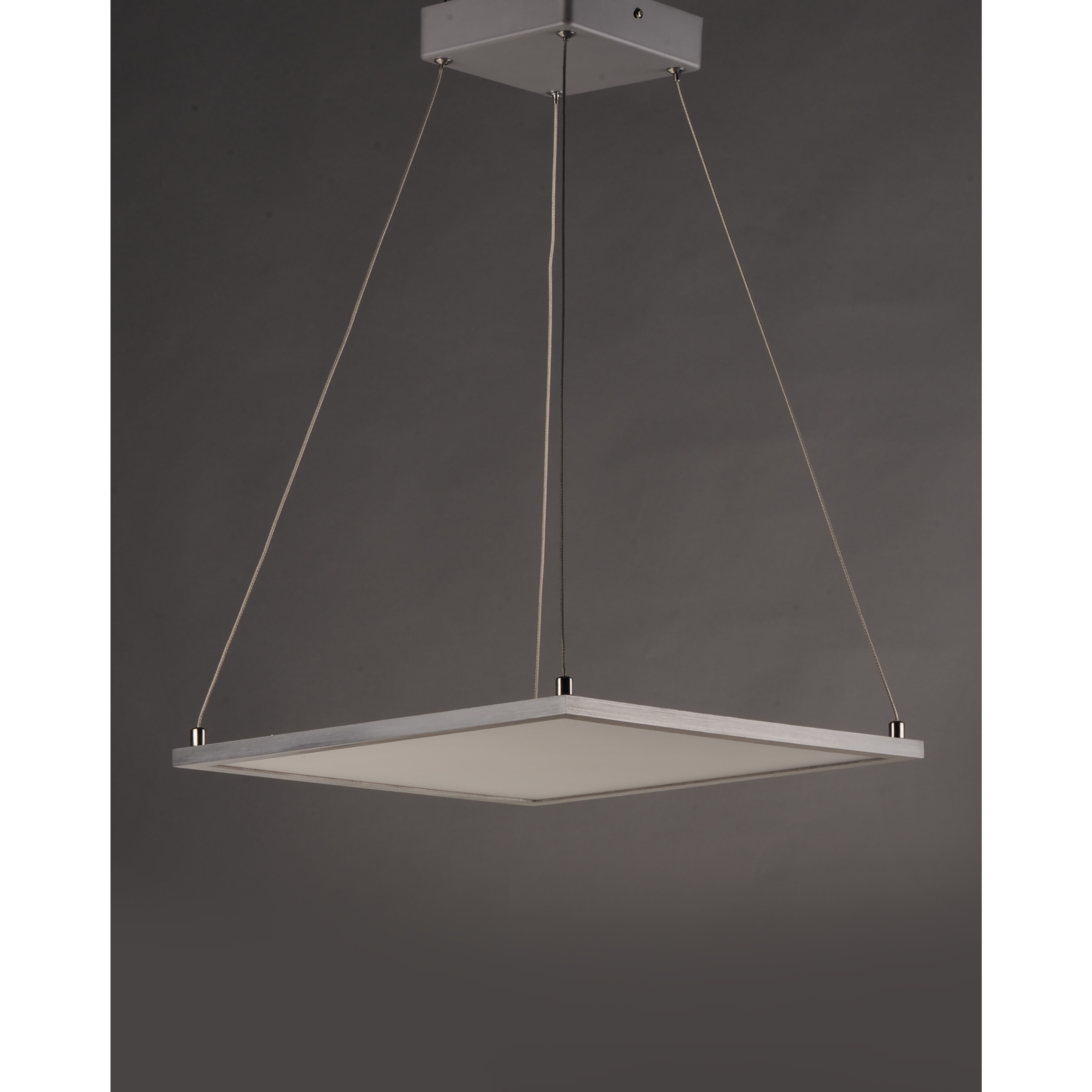 Wafer LED LED 15 inch Satin Nickel Single Pendant Ceiling Light