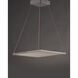 Wafer LED LED 15 inch Satin Nickel Single Pendant Ceiling Light
