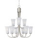 Logan 9 Light 28.5 inch Satin Nickel Multi-Tier Chandelier Ceiling Light