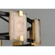 Radiant LED 26.75 inch Black and Gold Leaf Chandelier Ceiling Light