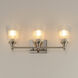 Julip 3 Light 23 inch Satin Nickel Bath Vanity Wall Light