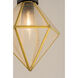 Adorn 1 Light 8 inch Black and Burnished Brass Single Pendant Ceiling Light