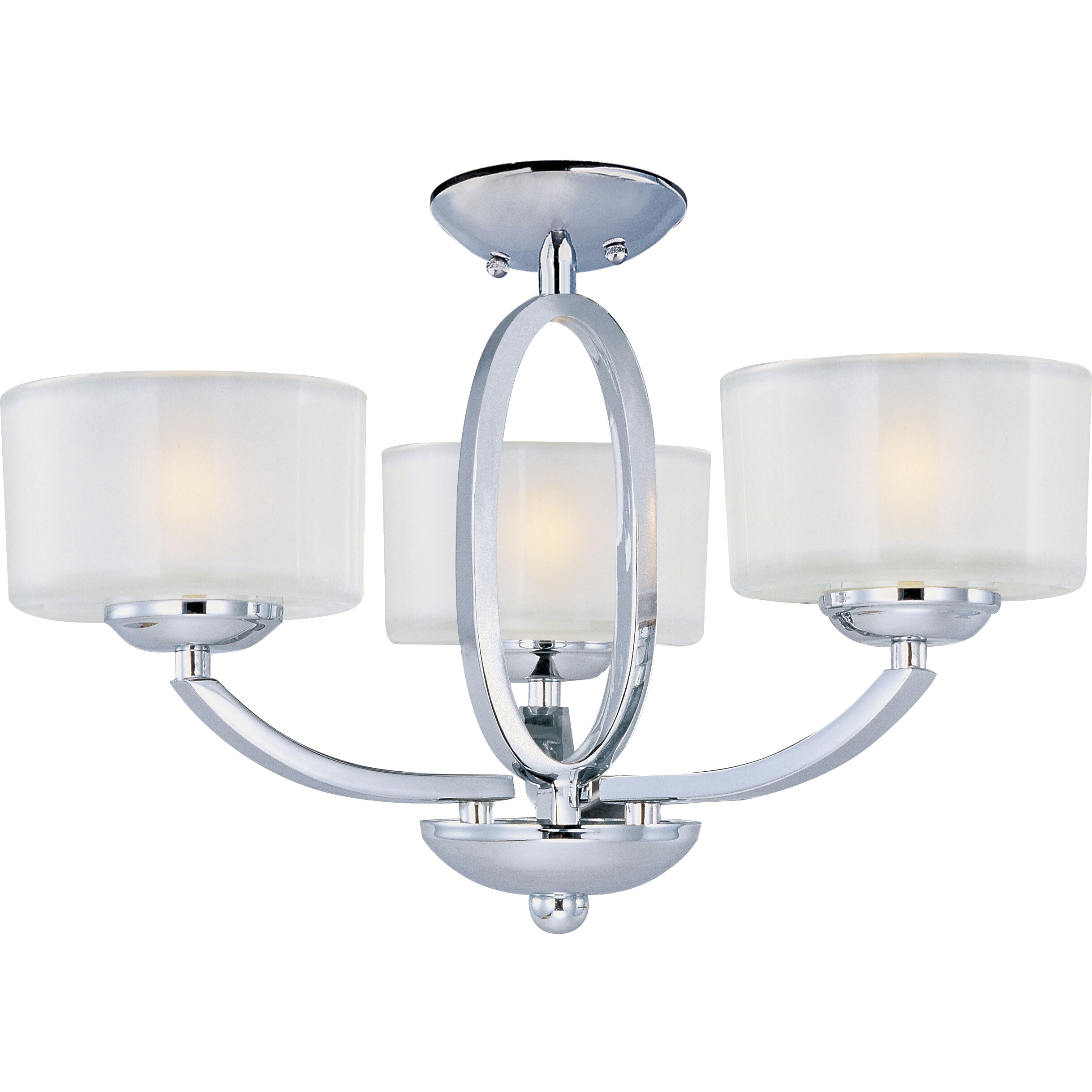 Maxim Elle Semi Flush Mount Polished Chrome 3 Light