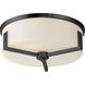 Dart 3 Light 14 inch Black Flush Mount Ceiling Light