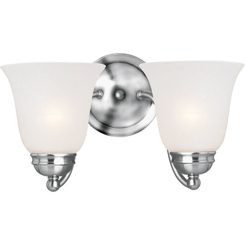 Basix 2 Light 14 inch Polished Chrome Wall Sconce Wall Light in Frosted