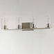 Sleek 4 Light 30.5 inch Satin Nickel Bath Vanity Wall Light