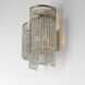 Fontaine 2 Light 10 inch Golden Silver Wall Sconce Wall Light