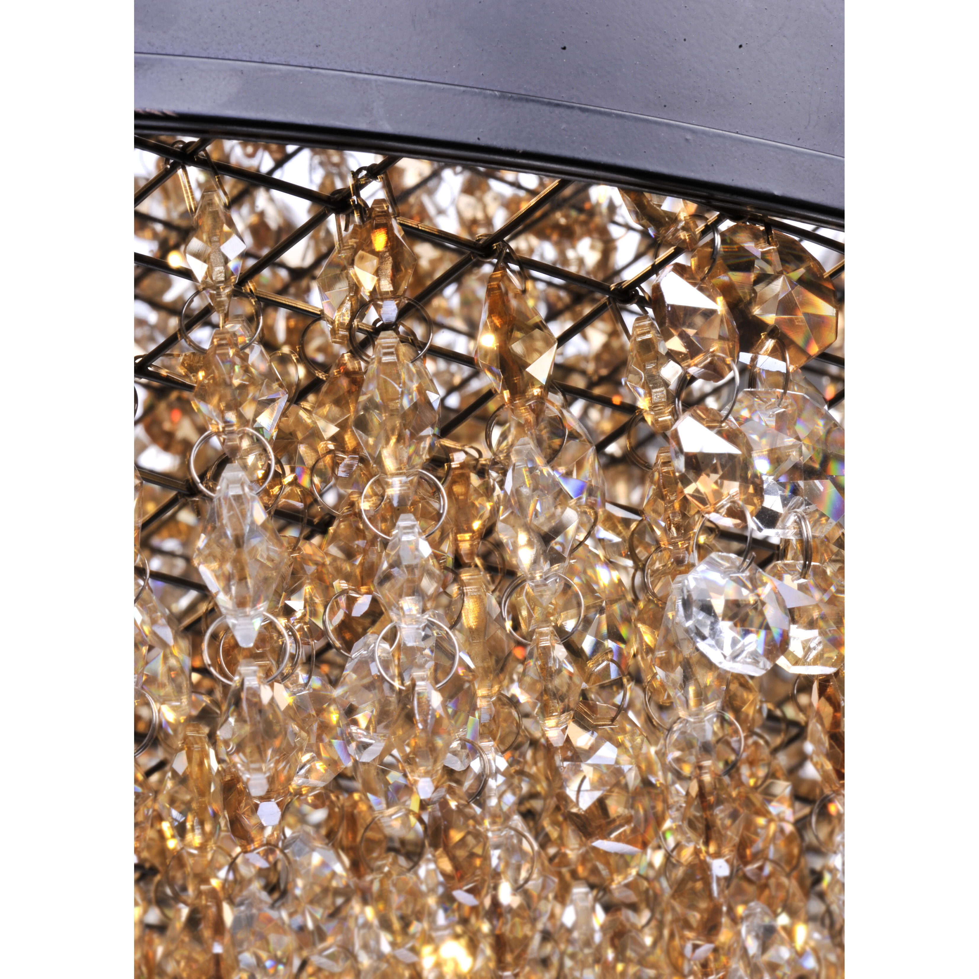 Mystic Single Pendant Ceiling Light in Bronze, Scotch Crystal