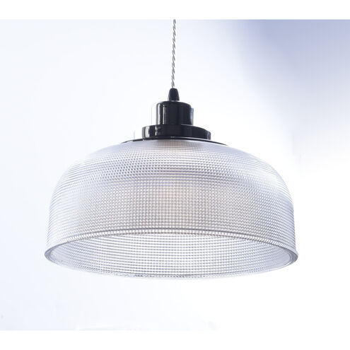 Retro LED 11 inch Polished Nickel Single Pendant Ceiling Light