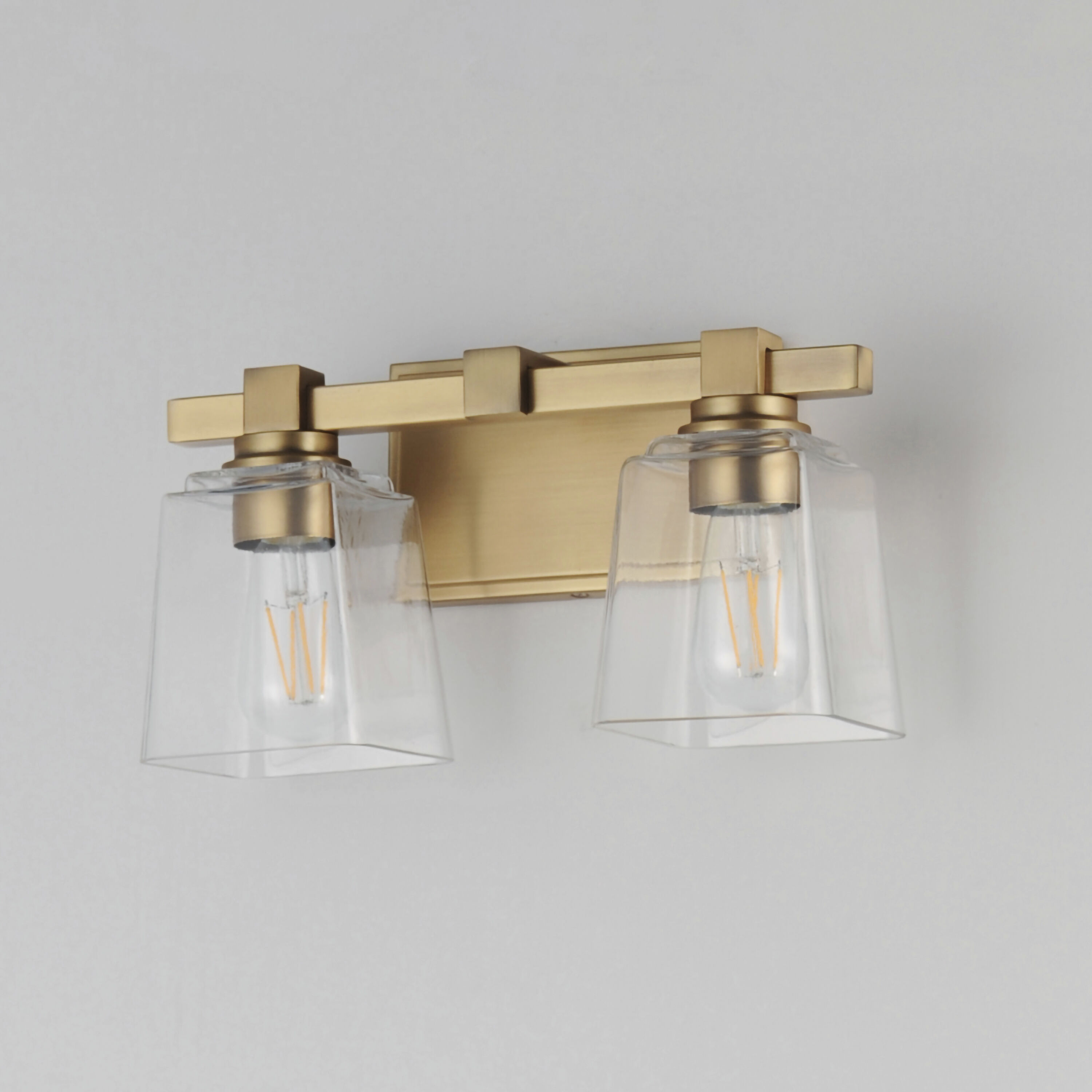 Cubos 2 Light 14 inch Natural Aged Brass Wall Sconce Wall Light