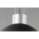 Storehouse LED 15 inch Satin Aluminum and Black Single Pendant Ceiling Light