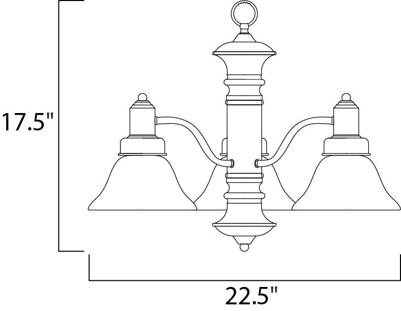 Newburg 3 Light 22.5 inch Satin Nickel Down Light Chandelier Ceiling Light