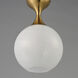 Neve 1 Light 9 inch Natural Aged Brass Semi-Flush Mount Ceiling Light