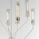 Regent LED 36 inch Light French Gray and Natural Aged Brass Multi-Tier Chandelier Ceiling Light